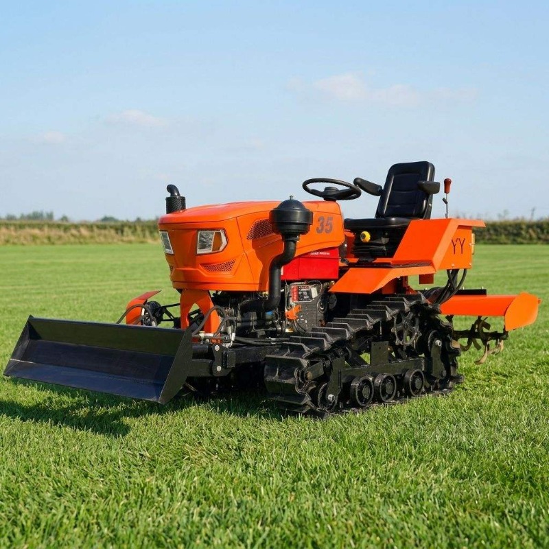 Agriculture Farming Work - Trator de Esteira 4x4 com Enxada