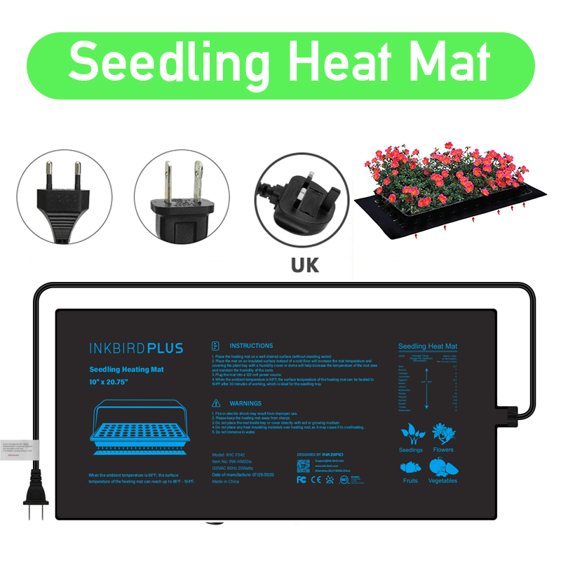 Seedling Heat Mat - 20.75x10cm ue/eua/reino unido/au plug plântula esteira